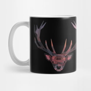 Deer Low Poly Double Exposure Art Mug